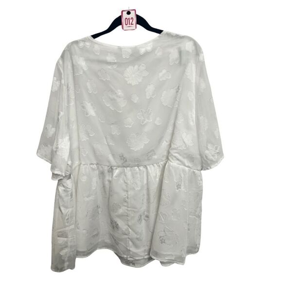 Bloomchic Short Sleeve Top White - Picture 2 of 6